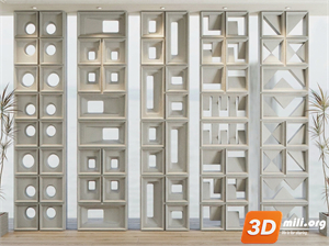 Folding screen Skp Files 